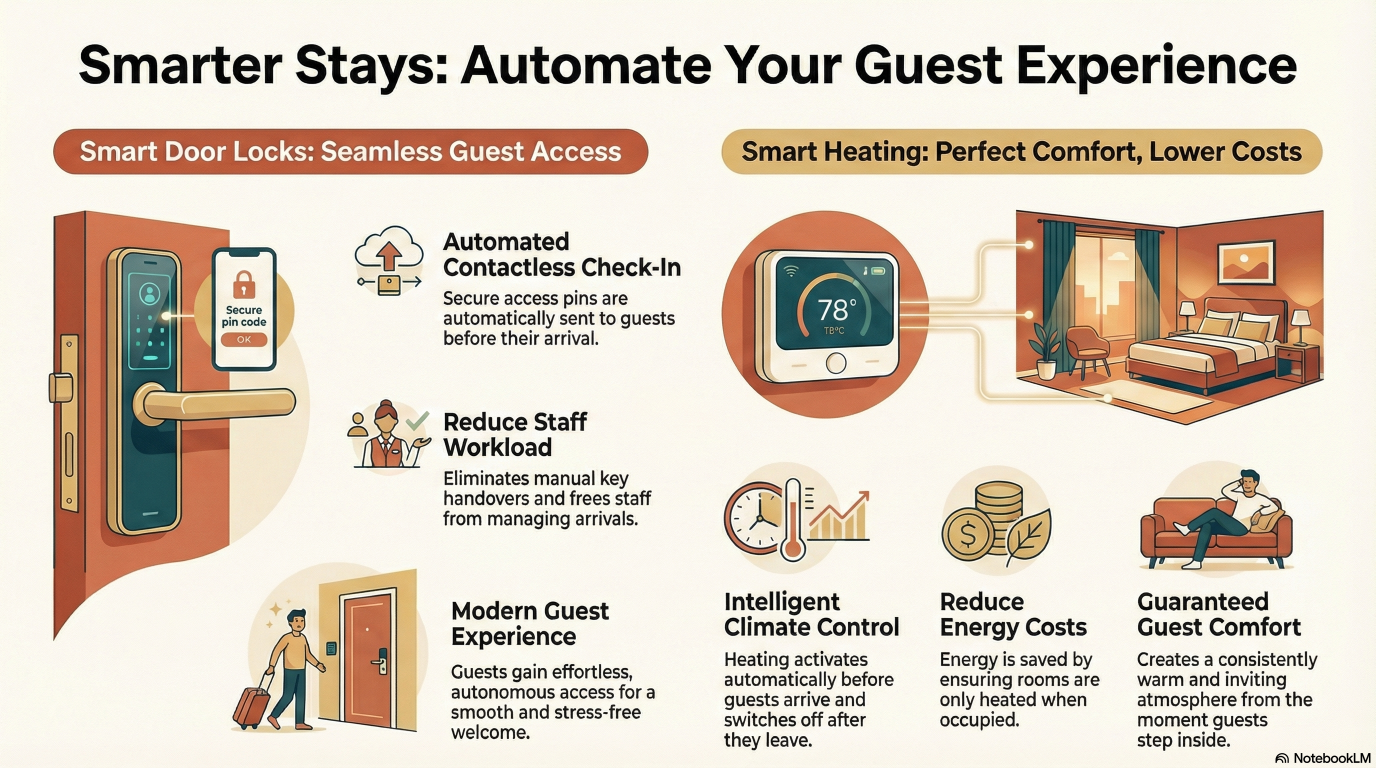 Smart Door Locks and Heating Automation<